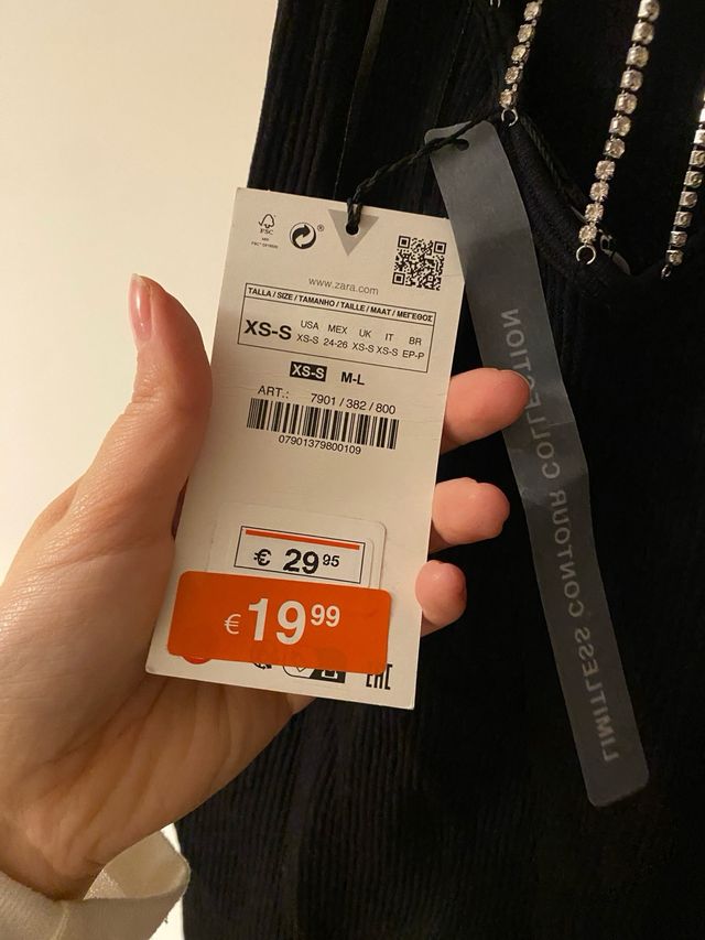 Mono Zara elástico con pedrería