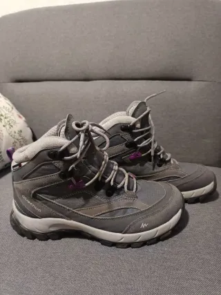 Botas senderismo Quechua mujer gris/morado