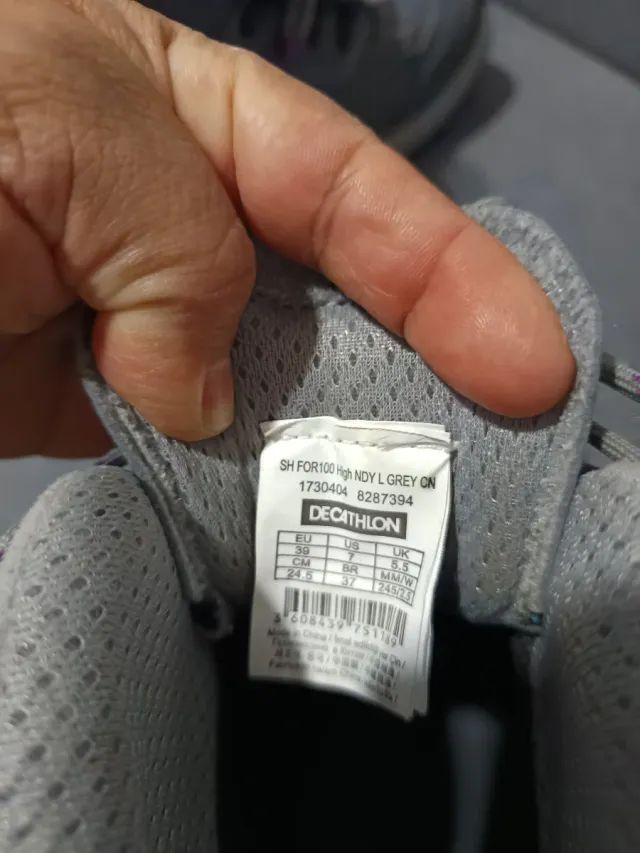 Botas senderismo Quechua mujer gris/morado