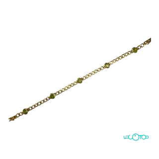 Pulsera Oro 18k y Olivinos