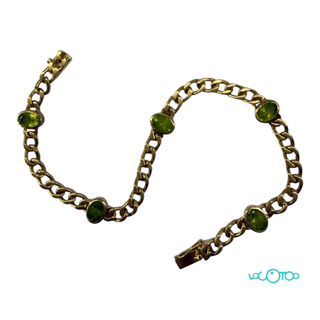 Pulsera Oro 18k y Olivinos