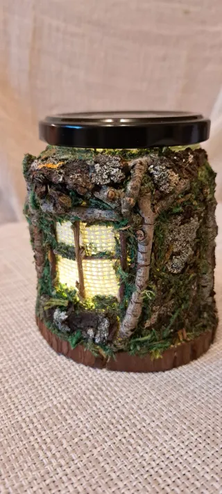 Casita Hada con luz Artesanal