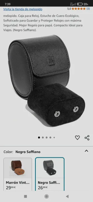 Estuche de viaje para reloj melopido.