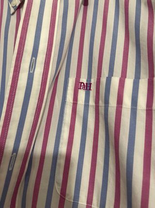 Camisa Pedro del Hierro rayas azul, rosa y blanca