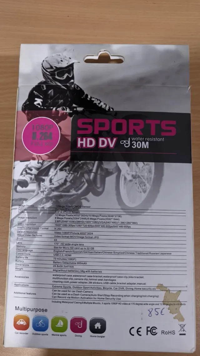 Cámara Deportiva SJCam HD DV 1080P