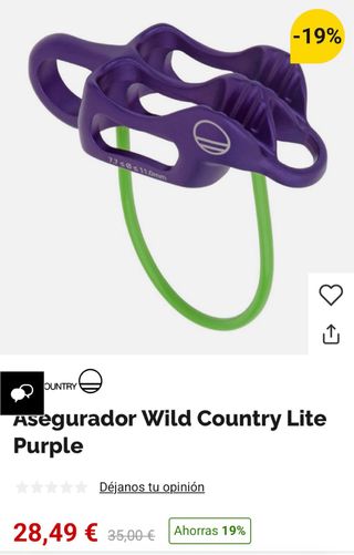 Asegurador Wild Country Lite Morado