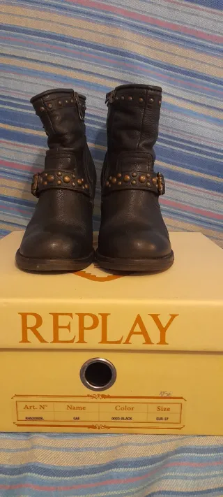 Botas Replay Mujer Talla 37 Negras