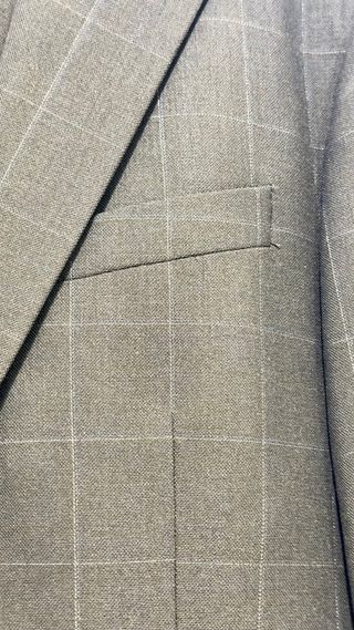 Traje de cuadros azul marino para hombre