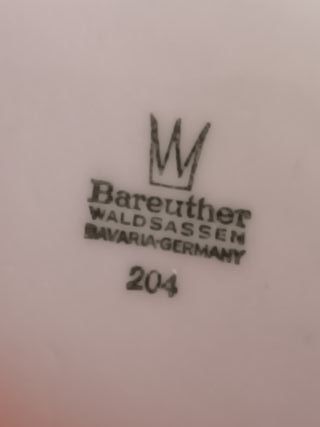 Jarrón porcelana Bareuther Waldsass flores-colibrí