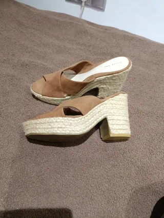 Sandalias cuña verano mujer