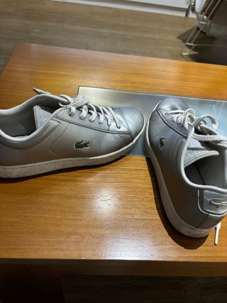 Zapatillas Lacoste plateadas