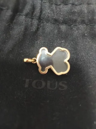 Colgante Tous Plata Vermeil Original Negro Dorado