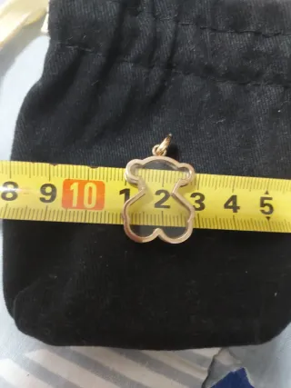 Colgante Tous Plata Vermeil Original Negro Dorado