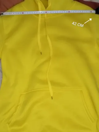 Sudadera Amarilla con Capucha Talla S Unisex