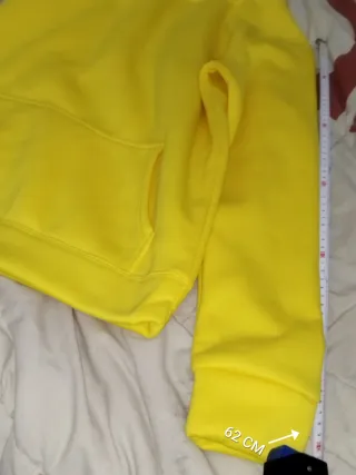 Sudadera Amarilla con Capucha Talla S Unisex