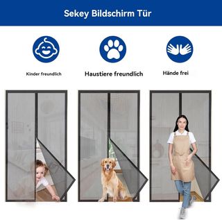 ✨ - Sekey Mosquitera magnética para puerta sin nec
