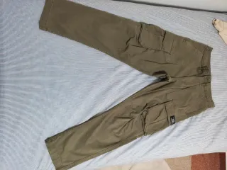Pantalones Cargo Zara Verde Militar Talla 40