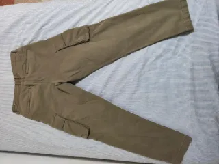 Pantalones Cargo Zara Verde Militar Talla 40