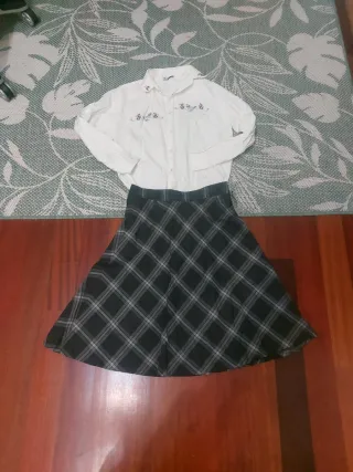 Conjunto Falda Zara y Camisa Talla M