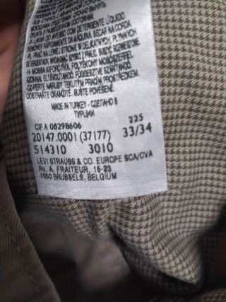 Pantalón Dockers Regular Fit 33/34 marrón claro