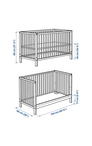 Cuna blanca para bebé modelo gulliver Ikea