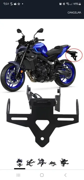 Portamatrículas MT-09 V4