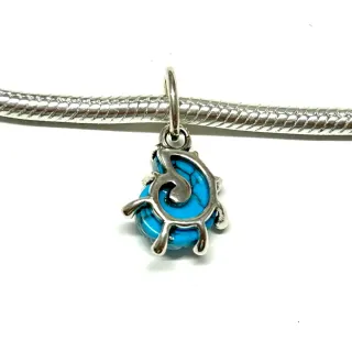 Charm Colgante Caracola Azul Turquesa