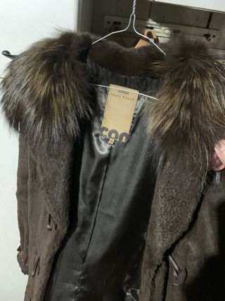 Cappotto marrone con pelliccia