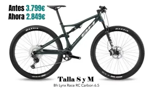 Bicicleta de montaña doble suspensión BH Lynx Race