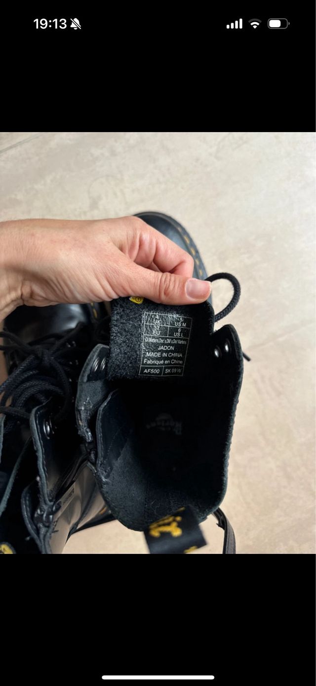 Botas Dr. Martens negras plataforma