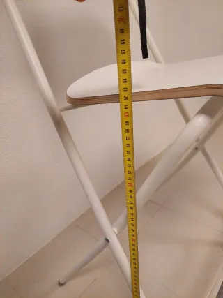 Silla alta plegable con respaldo