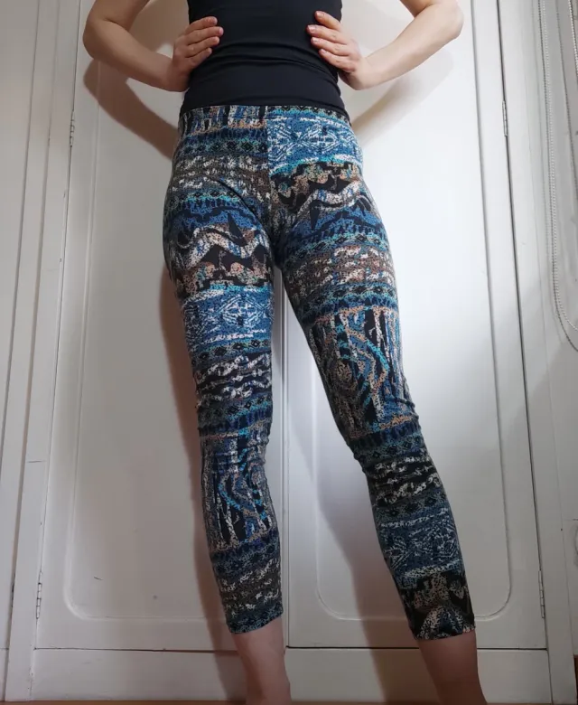 Leggins estampado texturizado multicolor