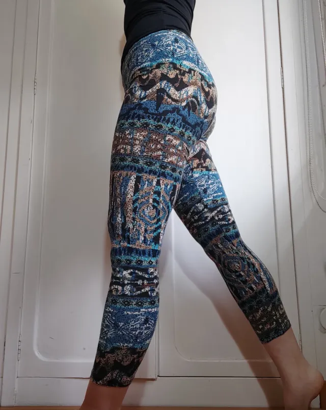 Leggins estampado texturizado multicolor