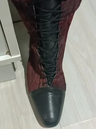 Botas Farrutx Piel Roja y Negra