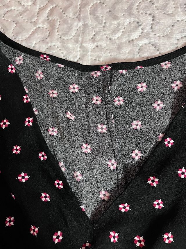 Vestido Pedro del Hierro negro con estampado