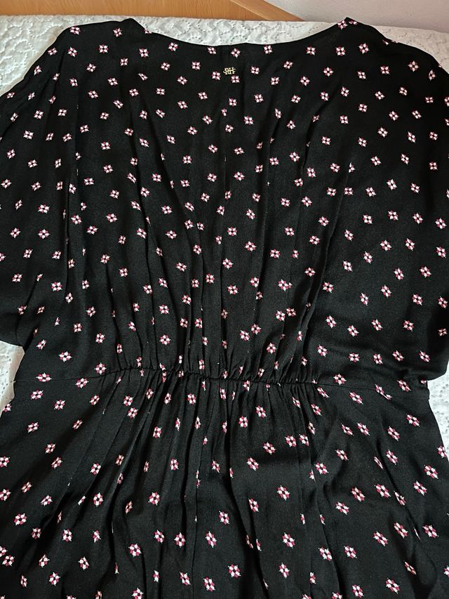 Vestido Pedro del Hierro negro con estampado