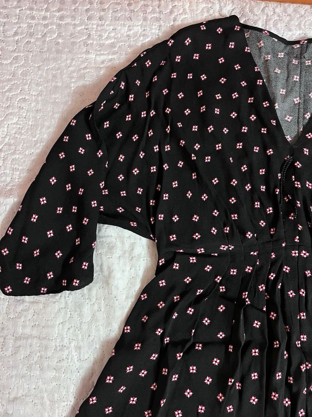 Vestido Pedro del Hierro negro con estampado