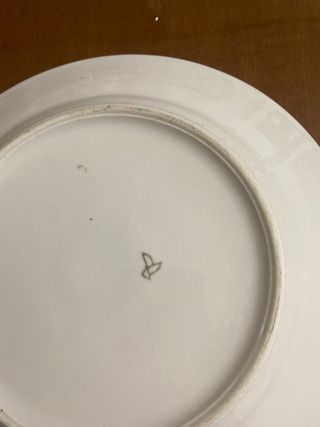 Antiguo plato porcelana Baviera Alemana