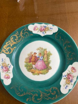 Antiguo plato porcelana Baviera Alemana