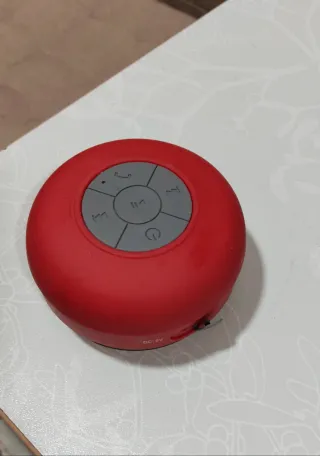 Altavoz Bluetooth Rojo con ventosa