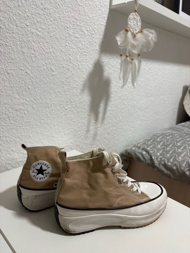 Converse Beige/Blanco Plataforma