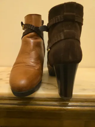 Botines Vitti Love Piel y Ante Marrón