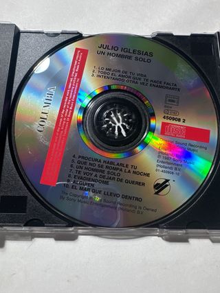 CD Julio Iglesias Un Hombre Solo