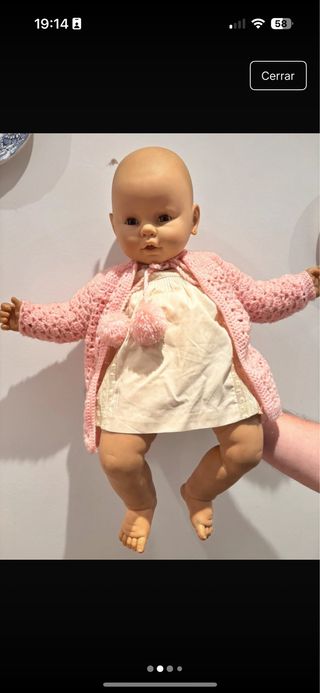 Muñeca bebé vintage grande
