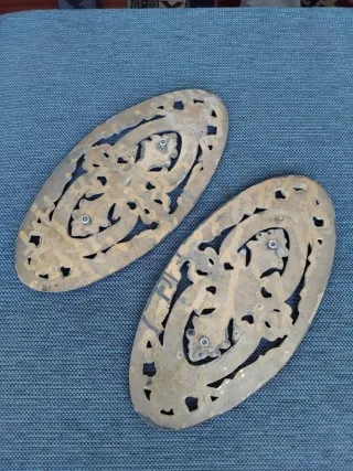 Placas decorativas ovaladas estilo barroco