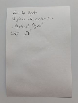 Acuarela Mujer Figura Original Arte 21x15cm