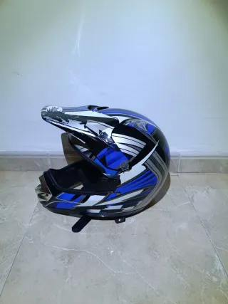 Casco de Cross Azul y Negro
