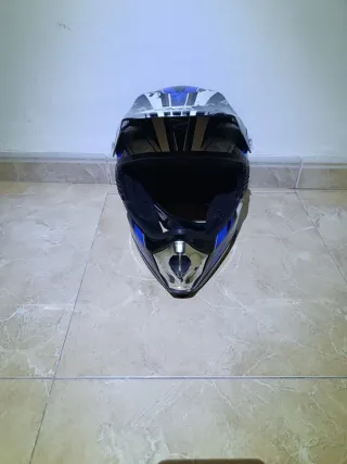 Casco de Cross Azul y Negro