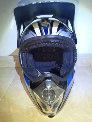 Casco de Cross Azul y Negro