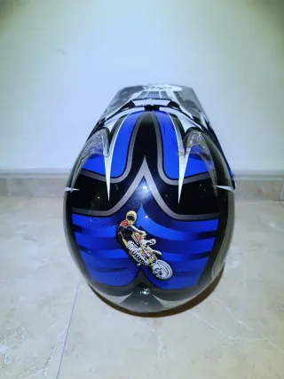 Casco de Cross Azul y Negro